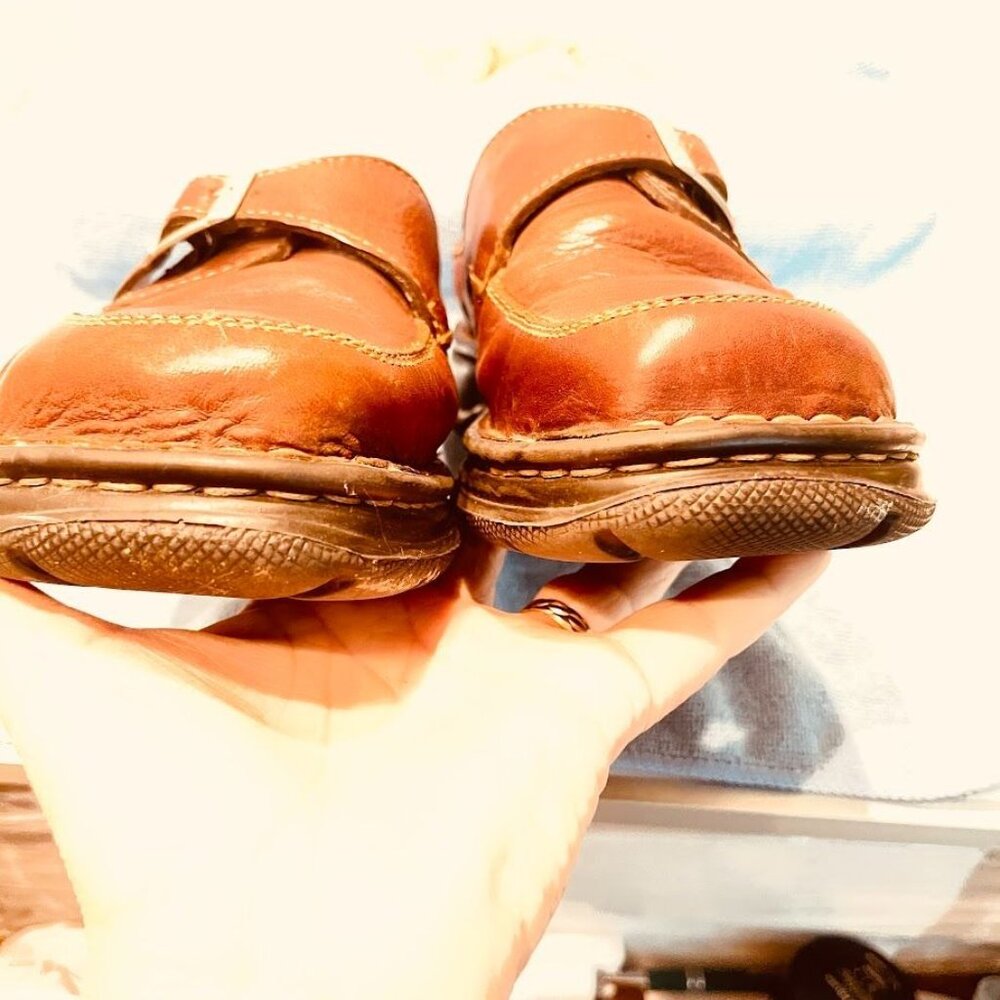 Born Y2K Womens Size 8M/W Leather Slip On Buckle Comfort Loafers Mules Clogs - Picture 15 of 16